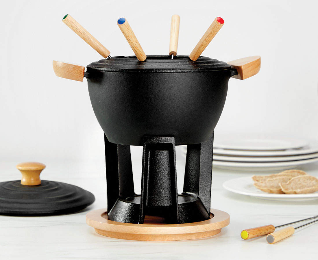 Remy Olivier Kai 12-Pc Cast Iron Fondue Set