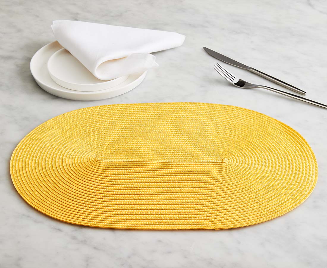 Ovale Placemat, Yellow