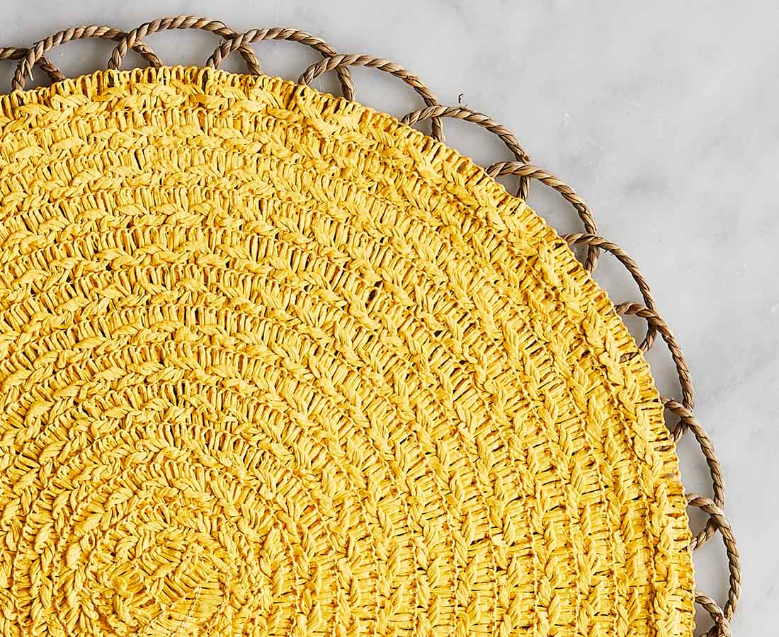 Loop Round Placemat, Yellow