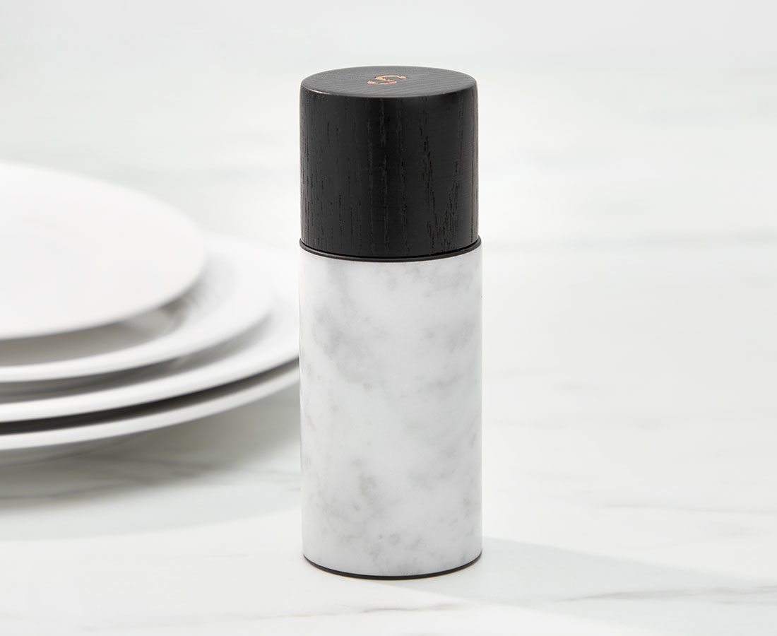 Remy Olivier Cleo Marble Salt Mill, 5"