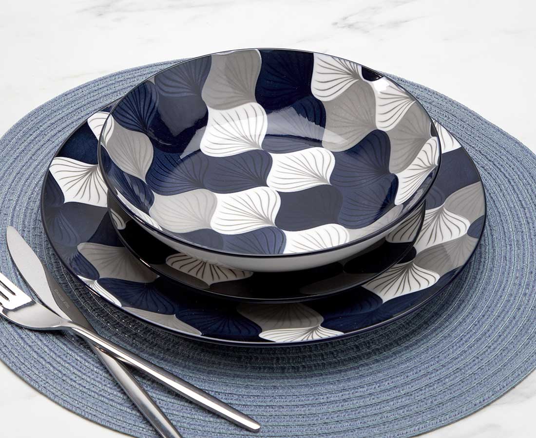 Blue Tulip 12-Pc Dinnerware Set