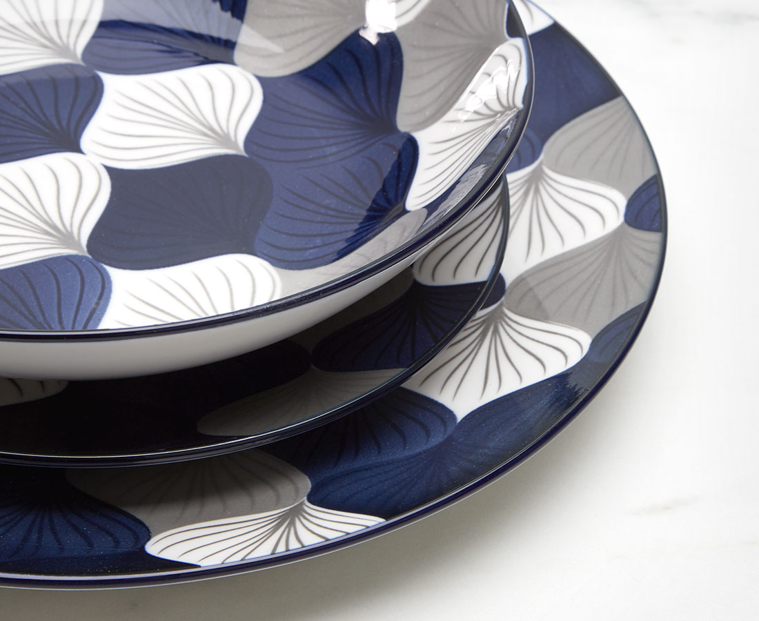 Blue Tulip 12-Pc Dinnerware Set
