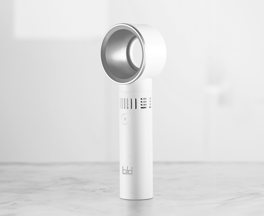 Better Living Rechargeable Bladeless Fan, White & Silver