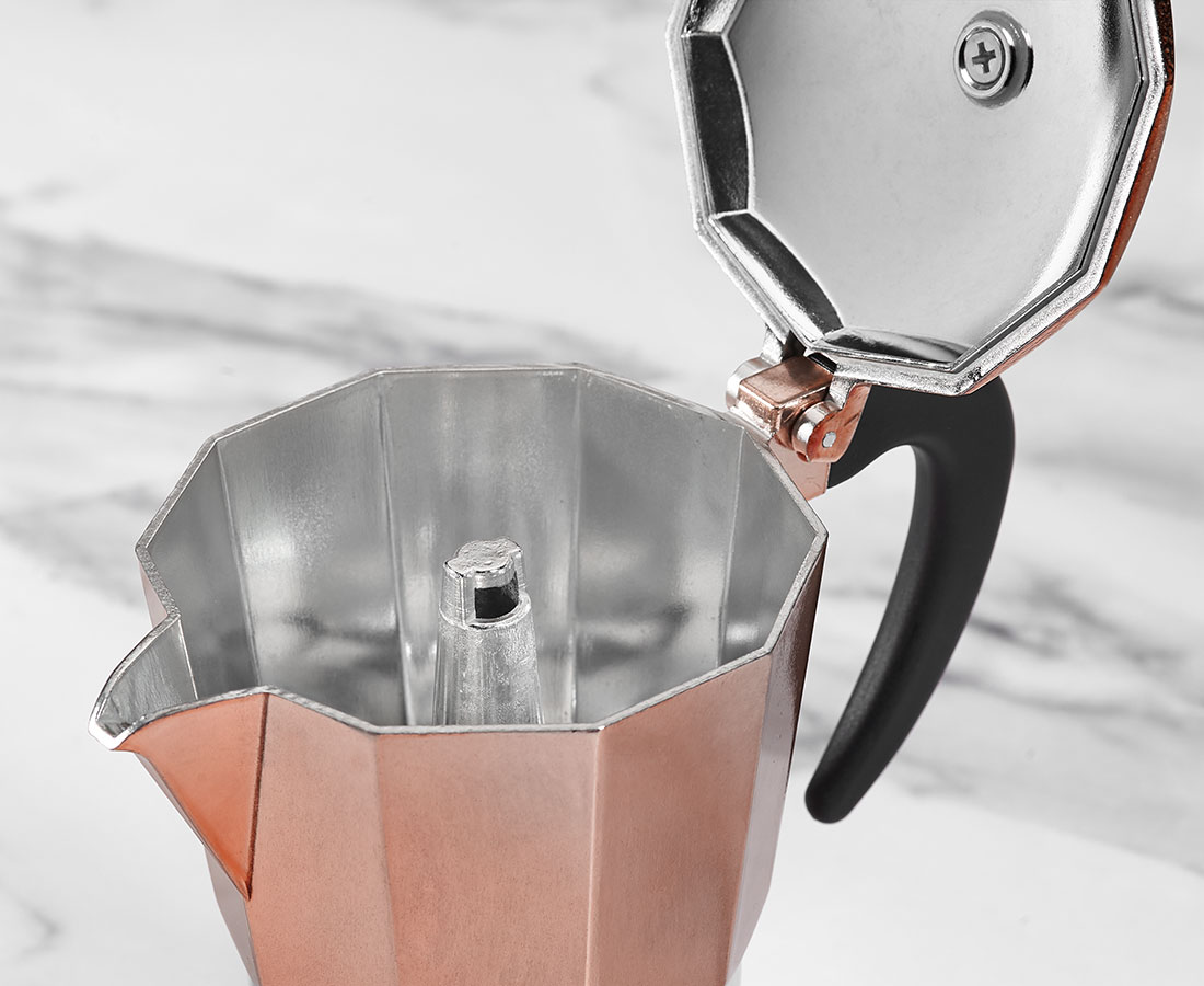 Java & Co. Oro Rosa Espresso Maker, Rose Gold, 300 ml