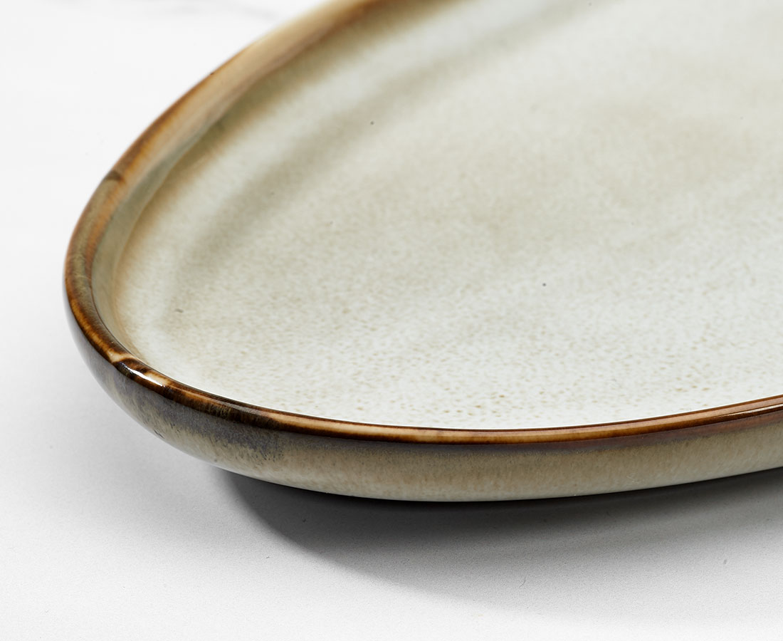 Sandstone Oval Plate, 30 cm