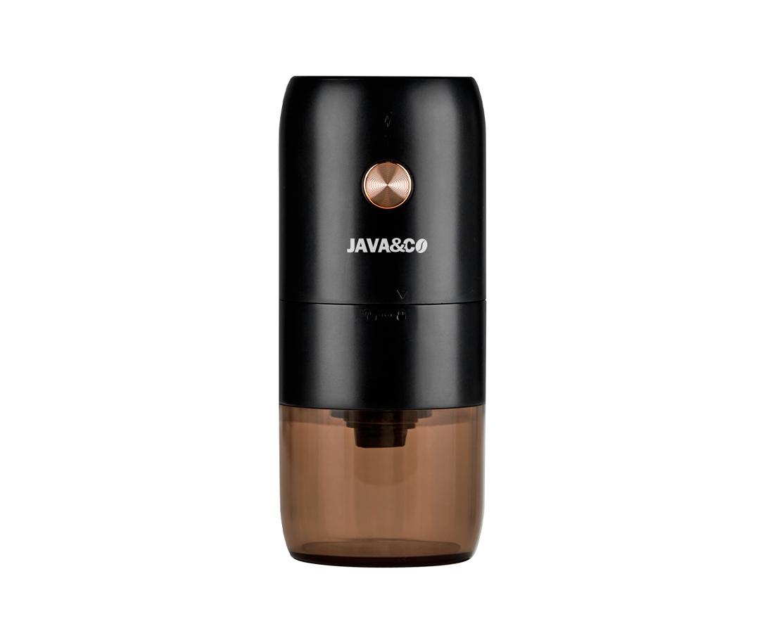 Java & Co Oro Rosa Electric Coffee Grinder, Black and Rose Gold