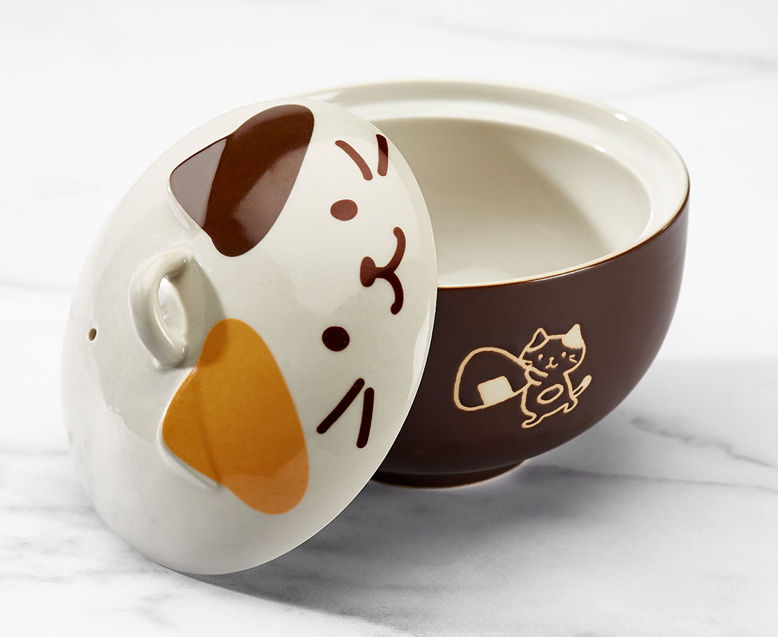 Cat Bowl with Lid, 600 ml, multicolour